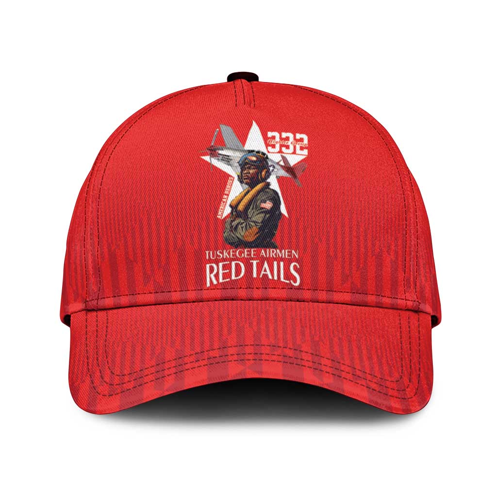 Tuskegee Airmen Red Tails Legacy Classic Cap African American Pilots - Red - African Pride