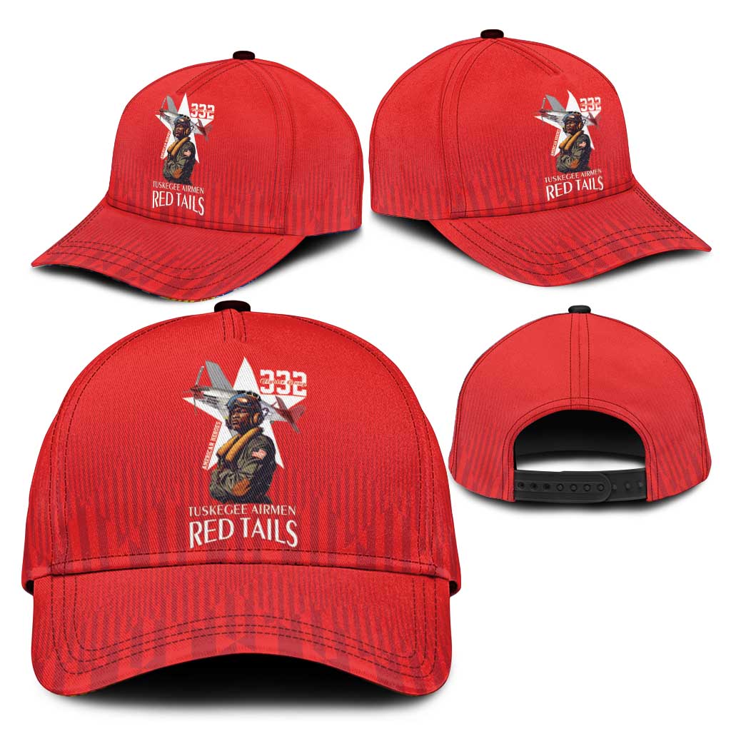 Tuskegee Airmen Red Tails Legacy Classic Cap African American Pilots - Red - African Pride