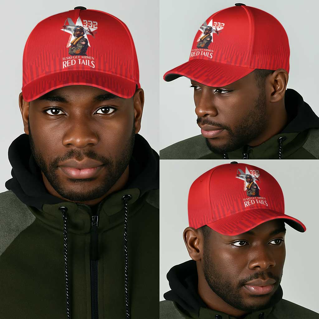 Tuskegee Airmen Red Tails Legacy Classic Cap African American Pilots - Red - African Pride