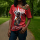 Tuskegee Airmen Red Tails Legacy Cross Shoulder Shirt African American Pilots - Red