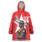 Tuskegee Airmen Red Tails Legacy Kid Wearable Blanket Hoodie African American Pilots - Red - African Pride