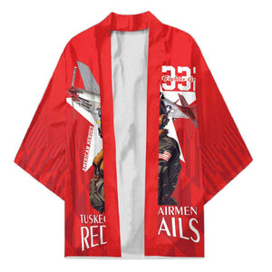 Tuskegee Airmen Red Tails Legacy Kimono African American Pilots - Red