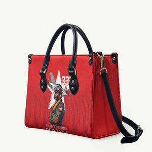 Tuskegee Airmen Red Tails Legacy Leather Bag African American Pilots - Red