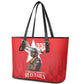 Tuskegee Airmen Red Tails Legacy Leather Tote Bag African American Pilots - Red - African Pride