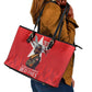 Tuskegee Airmen Red Tails Legacy Leather Tote Bag African American Pilots - Red - African Pride