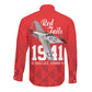 Tuskegee Airmen Red Tails Legacy Long Sleeve Button Shirt African American Pilots - Red - African Pride