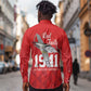 Tuskegee Airmen Red Tails Legacy Long Sleeve Button Shirt African American Pilots - Red - African Pride