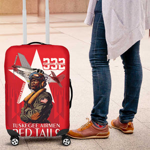 Tuskegee Airmen Red Tails Legacy Luggage Cover African American Pilots - Red - African Pride