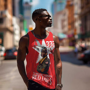 Tuskegee Airmen Red Tails Legacy Men Tank Top African American Pilots - Red - African Pride