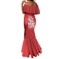 Tuskegee Airmen Red Tails Legacy Mermaid Dress African American Pilots - Red - African Pride