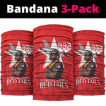 Tuskegee Airmen Red Tails Legacy Neck Gaiter African American Pilots - Red - African Pride