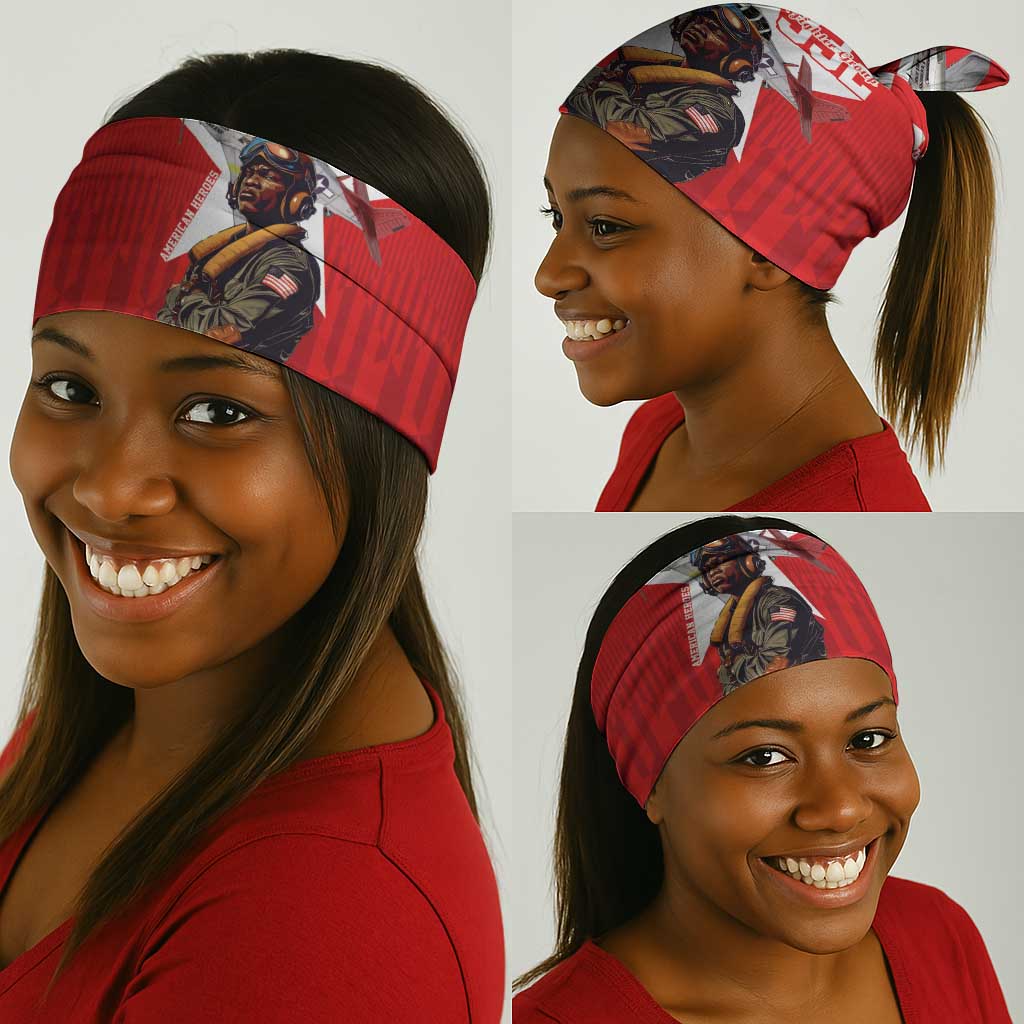 Tuskegee Airmen Red Tails Legacy Neck Gaiter African American Pilots - Red - African Pride