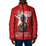 Tuskegee Airmen Red Tails Legacy Padded Jacket African American Pilots - Red