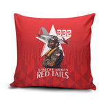 Tuskegee Airmen Red Tails Legacy Pillow Cover African American Pilots - Red