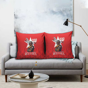 Tuskegee Airmen Red Tails Legacy Pillow Cover African American Pilots - Red