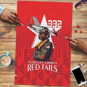 Tuskegee Airmen Red Tails Legacy Puzzle African American Pilots - Red