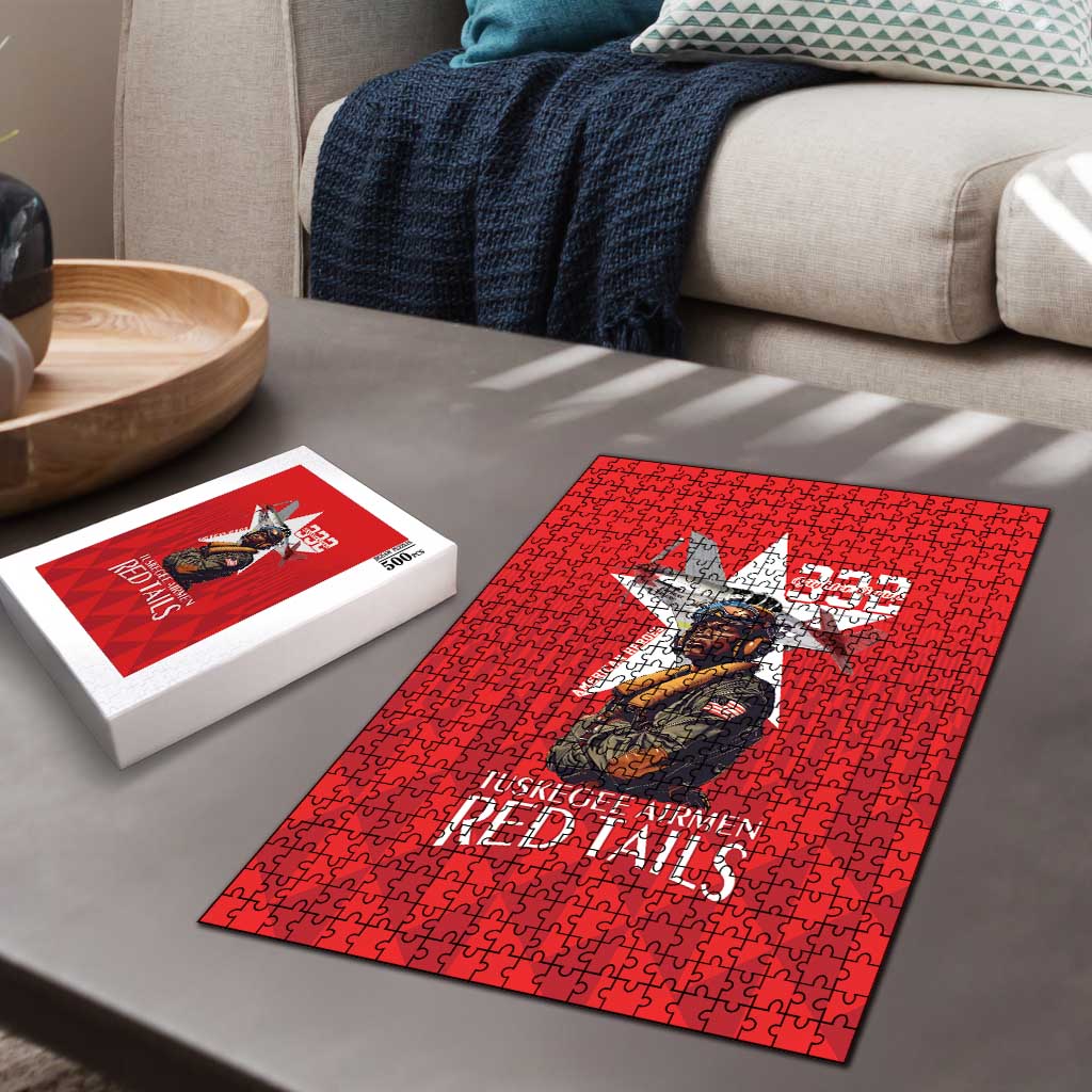 Tuskegee Airmen Red Tails Legacy Puzzle African American Pilots - Red