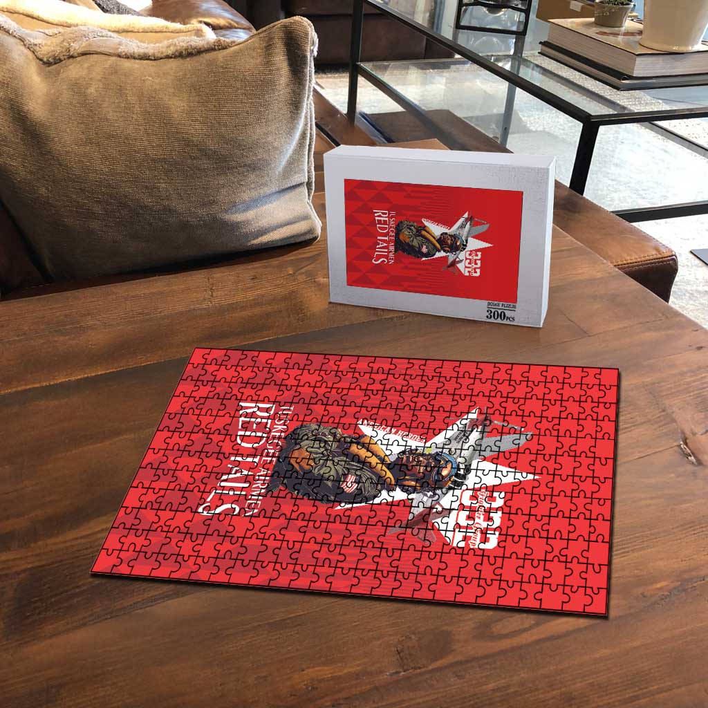 Tuskegee Airmen Red Tails Legacy Puzzle African American Pilots - Red