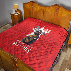 Tuskegee Airmen Red Tails Legacy Quilt African American Pilots - Red - African Pride
