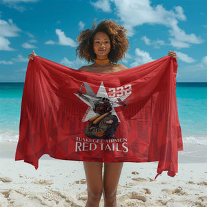 Tuskegee Airmen Red Tails Legacy Sarong African American Pilots - Red - African Pride