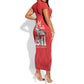 Tuskegee Airmen Red Tails Legacy Short Sleeve Bodycon Dress African American Pilots - Red - African Pride