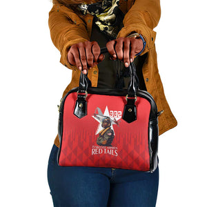 Tuskegee Airmen Red Tails Legacy Shoulder Handbag African American Pilots - Red - African Pride