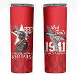 Tuskegee Airmen Red Tails Legacy Skinny Tumbler African American Pilots - Red - African Pride