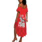 Tuskegee Airmen Red Tails Legacy Summer Maxi Dress African American Pilots - Red - African Pride
