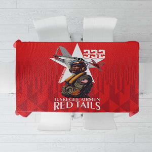 Tuskegee Airmen Red Tails Legacy Tablecloth African American Pilots - Red - African Pride