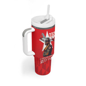 Tuskegee Airmen Red Tails Legacy Tumbler With Handle African American Pilots - Red - African Pride