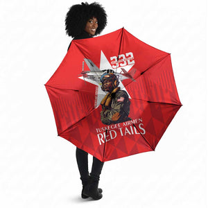 Tuskegee Airmen Red Tails Legacy Umbrella African American Pilots - Red