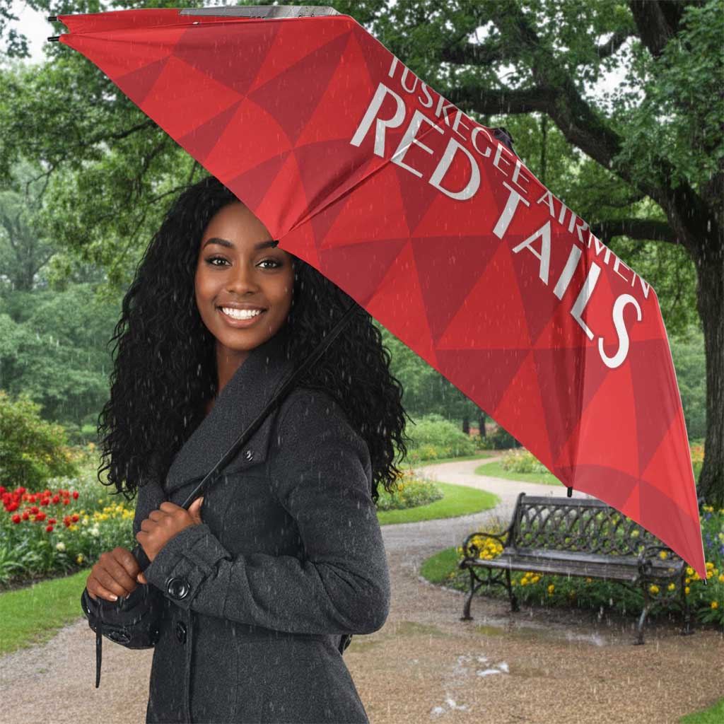 Tuskegee Airmen Red Tails Legacy Umbrella African American Pilots - Red