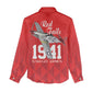 Tuskegee Airmen Red Tails Legacy Women Casual Shirt African American Pilots - Red - African Pride