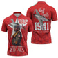 Tuskegee Airmen Red Tails Legacy Zipper Polo Shirt African American Pilots - Red