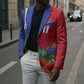 Personalized Afro-Haitians Tropical Blazer Fleur-De-Lis Veves Motif - African Pride