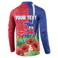 Personalized Afro-Haitians Tropical Button Sweatshirt Fleur-De-Lis Veves Motif