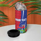 Personalized Afro-Haitians Tropical 4 in 1 Can Cooler Tumbler Fleur-De-Lis Veves Motif - African Pride