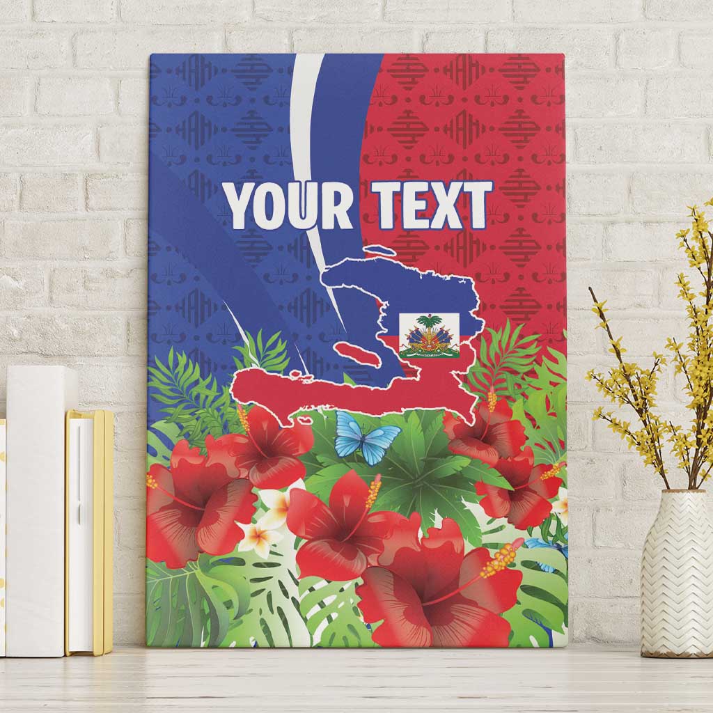 Personalized Afro-Haitians Tropical Canvas Wall Art Fleur-De-Lis Veves Motif - African Pride