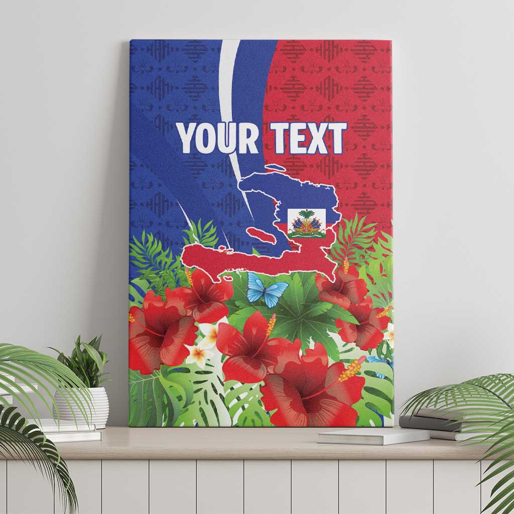 Personalized Afro-Haitians Tropical Canvas Wall Art Fleur-De-Lis Veves Motif - African Pride