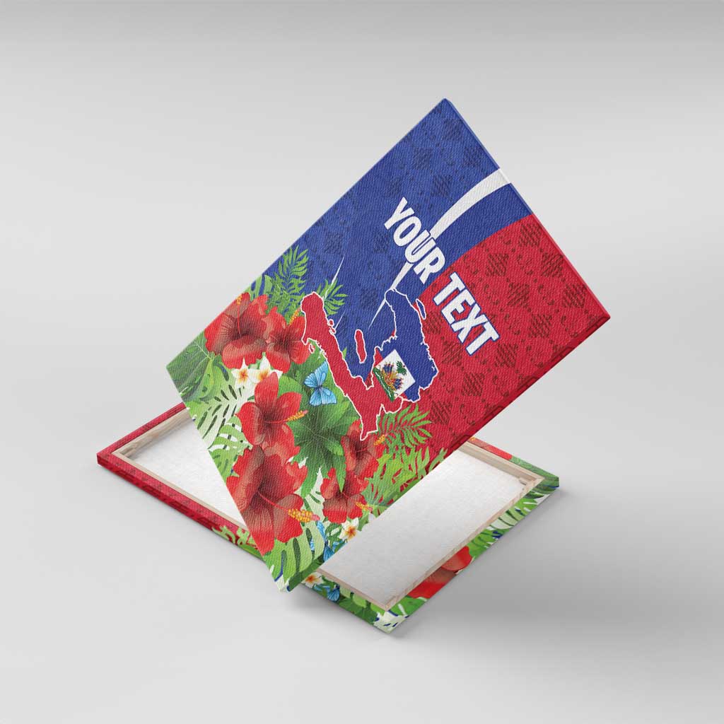 Personalized Afro-Haitians Tropical Canvas Wall Art Fleur-De-Lis Veves Motif - African Pride