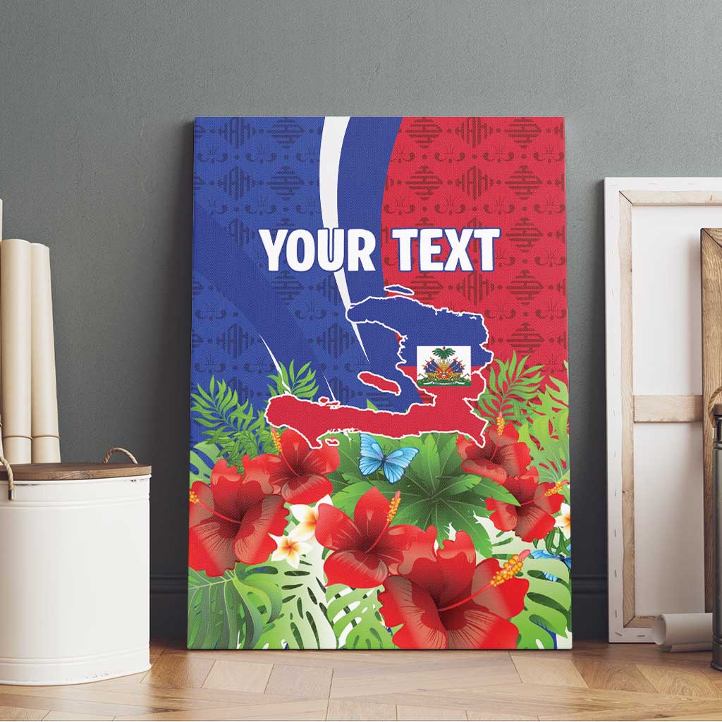 Personalized Afro-Haitians Tropical Canvas Wall Art Fleur-De-Lis Veves Motif - African Pride