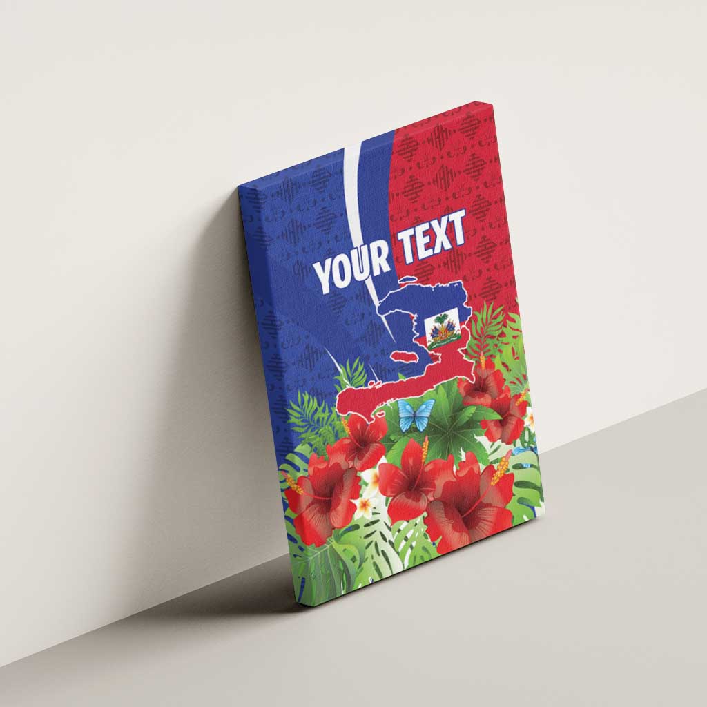 Personalized Afro-Haitians Tropical Canvas Wall Art Fleur-De-Lis Veves Motif - African Pride