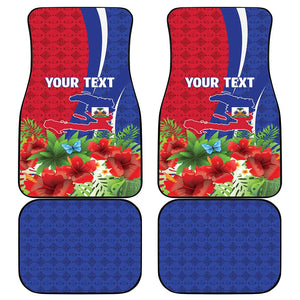 Personalized Afro-Haitians Tropical Car Mats Fleur-De-Lis Veves Motif - African Pride