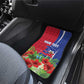 Personalized Afro-Haitians Tropical Car Mats Fleur-De-Lis Veves Motif - African Pride