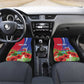 Personalized Afro-Haitians Tropical Car Mats Fleur-De-Lis Veves Motif - African Pride