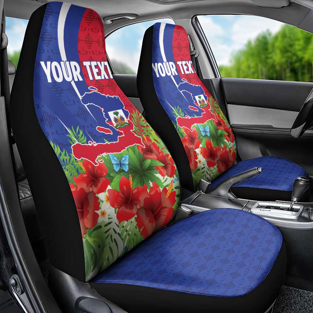 Personalized Afro-Haitians Tropical Car Seat Cover Fleur-De-Lis Veves Motif - African Pride