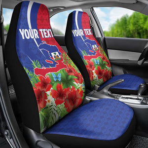 Personalized Afro-Haitians Tropical Car Seat Cover Fleur-De-Lis Veves Motif - African Pride