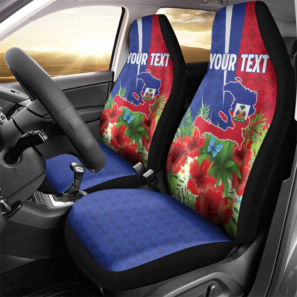 Personalized Afro-Haitians Tropical Car Seat Cover Fleur-De-Lis Veves Motif - African Pride