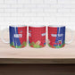 Personalized Afro-Haitians Tropical Ceramic Mug Fleur-De-Lis Veves Motif - African Pride