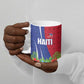 Personalized Afro-Haitians Tropical Ceramic Mug Fleur-De-Lis Veves Motif - African Pride